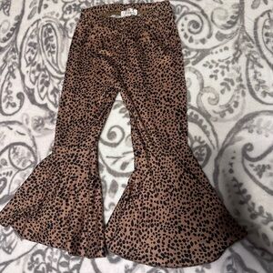 Leopard Print Flared Kids Bottoms